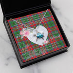 Sea Turtle Necklace Gift for My Beautiful Girlfriend Valentines Necklace Clan McCulloch Tartan Blue Turtle Necklace