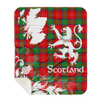 Sherpa Blanket - Tartan Blanket Thistle and Lion Scottish Clan Fenton Plaid Blanket, plaid sherpa blanket queen,purple sherpa blanket,queen sherpa blanket,queen size sherpa blanket,red sherpa blanket,scottish tartan blankets,sherpa blanket,sherpa christmas blanket