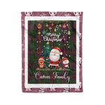 Personalized Gift Tartan Plaid Blanket Clan Cairns Hunting With Funny Santa Snowman Reindeer Merry Christmas Fleece Blanket, Home Living Room, Plaid Blanket, Tartan Blanket, Scottish Blanket, Buffalo fleece blanket, Christmas Blanket