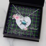 Sea Turtle Necklace Gift for My Beautiful Girlfriend Valentines Necklace Clan Swinton Tartan Blue Turtle Necklace