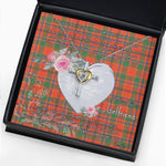 Gift For My Beautiful Girlfriend Necklace Valentine Necklace Clan Munro Ancient Tartan Cross Dancing Necklace Scottish Tartan Jewelry