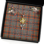 To My Beautiful Soulmate Sunflower Necklace In Your Eyes I Have Found My Home Clan Innes Ancient Tartan Jewelry For Girlfriend, Tartan Sunflower Pendant Necklace, Scottish Tartan Jewelry, valentine necklace, necklace girlfriend, necklace for wife, cute necklaces for girlfriend, jewelry for girlfriend, to my soulmate necklace, to my future wife necklace