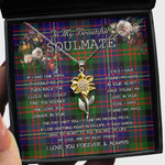 To My Beautiful Soulmate Sunflower Necklace In Your Eyes I Have Found My Home Clan Chalmers Tartan Jewelry For Girlfriend