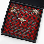 To My Beautiful Soulmate Necklace In Your Eyes I Have Found My Home Clan Hogg Tartan Cross Dancing Necklace