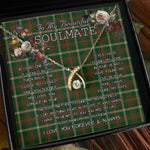 To My Beautiful Soulmate Necklace In Your Eyes I Have Found My Home Clan Copeland Tartan Wishbone Dancing Necklace