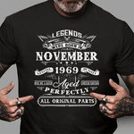 52nd Birthday Shirt Vintage Born In November 1969 Birthday Gift Birthday Shirt Vintage 1969 T Shirt - Scotstee Shop