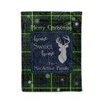 Scotstee Shop Tartan Plaid Christmas Fleece Blankets Clan MacArthur Modern Plaid Blanket