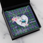 Sea Turtle Necklace Gift for My Beautiful Girlfriend Valentines Necklace Clan Blackwatch Tartan Blue Turtle Necklace