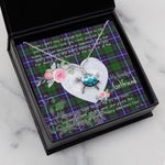 Sea Turtle Necklace Gift for My Beautiful Girlfriend Valentines Necklace Clan Russell Tartan Blue Turtle Necklace