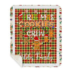 Personalized Gift Tartan Plaid Blanket Clan Gibbs With Christmas Cookie Baking Crew Christmas Gift Sherpa Blanket, tartan sherpa blanket,buffalo plaid sherpa blanket,christmas sherpa blanket,Christmas Throw Blanket,green plaid sherpa blanket,green sherpa blanket