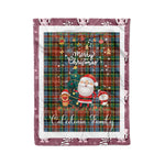 Personalized Gift Tartan Plaid Blanket Clan Caledonia With Funny Santa Snowman Reindeer Merry Christmas Fleece Blanket, Home Living Room, Plaid Blanket, Tartan Blanket, Scottish Blanket, Buffalo fleece blanket, Christmas Blanket