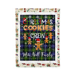 Personalized Gift Tartan Plaid Blanket Clan MacNeill Of Barra With Christmas Cookie Baking Crew Christmas Gift Blanket, Plaid Blanket, Christmas Fleece Blanket, Christmas Blanket, Tartan Blanket, Scottish Blanket, Scotland Blanket, Family Name Blanket, Custom Blanket, Personalized Blanket