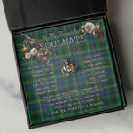 To My Beautiful Soulmate Necklace In Your Eyes I Have Found My Home Clan Stewart Hunting Modern Tartan Crown Pendant Necklace