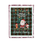 Personalized Gift Tartan Plaid Blanket Clan Brodie Modern With Funny Santa Snowman Reindeer Merry Christmas Fleece Blanket, Home Living Room, Plaid Blanket, Tartan Blanket, Scottish Blanket, Buffalo fleece blanket, Christmas Blanket