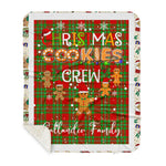 Personalized Gift Tartan Plaid Blanket Clan Callander With Christmas Cookie Baking Crew Christmas Gift Sherpa Blanket, tartan sherpa blanket,buffalo plaid sherpa blanket,christmas sherpa blanket,Christmas Throw Blanket,green plaid sherpa blanket,green sherpa blanket