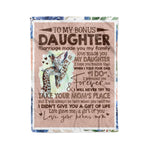 Scotstee Shop - Fleece Blanket - Gift For Bonus Daughter, To My Bonus Daughter Mother Day Gifts Fleece Blanket