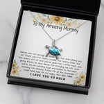Mommy Necklace, To My Amazing Mommy Gift Necklace, 1st Mother’s Day Present For New Mom From New Born Baby, Sentimental Gift From Baby To Mom, New Mommy Gift, Sea Turtle Necklace