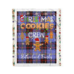 Personalized Gift Tartan Plaid Blanket Clan Rutherford With Christmas Cookie Baking Crew Christmas Gift Blanket, Plaid Blanket, Christmas Fleece Blanket, Christmas Blanket, Tartan Blanket, Scottish Blanket, Scotland Blanket, Family Name Blanket, Custom Blanket, Personalized Blanket