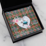 Sea Turtle Necklace Gift for My Beautiful Girlfriend Valentines Necklace Clan Caledonia Tartan Blue Turtle Necklace