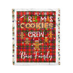 Personalized Gift Tartan Plaid Blanket Clan Bain With Christmas Cookie Baking Crew Christmas Gift Blanket, Plaid Blanket, Christmas Fleece Blanket, Christmas Blanket, Tartan Blanket, Scottish Blanket, Scotland Blanket, Family Name Blanket, Custom Blanket, Personalized Blanket