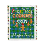 Personalized Gift Tartan Plaid Blanket Clan Johnston With Christmas Cookie Baking Crew Christmas Gift Blanket, Plaid Blanket, Christmas Fleece Blanket, Christmas Blanket, Tartan Blanket, Scottish Blanket, Scotland Blanket, Family Name Blanket, Custom Blanket, Personalized Blanket