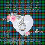 Rising Phoenix Necklace - Valentine Necklace Clan Fletcher of Dunan Tartan Gift for Girlfriend, Gift for My Wife Rising Phoenix Necklace