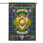 House Flag - Calder Campbell Irish Shield Celtic Cross Tartan Garden Flag St Patrick's Day Garden Flag