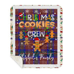 Personalized Gift Tartan Plaid Blanket Clan Chisholm Hunting Modern With Christmas Cookie Baking Crew Christmas Gift Sherpa Blanket, tartan sherpa blanket,buffalo plaid sherpa blanket,christmas sherpa blanket,Christmas Throw Blanket,green plaid sherpa blanket,green sherpa blanket