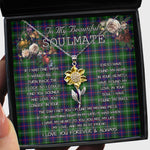 To My Beautiful Soulmate Sunflower Necklace In Your Eyes I Have Found My Home Clan Swinton Tartan Jewelry For Girlfriend