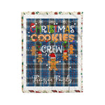 Personalized Gift Tartan Plaid Blanket Clan Thomson Blue With Christmas Cookie Baking Crew Christmas Gift Blanket, Plaid Blanket, Christmas Fleece Blanket, Christmas Blanket, Tartan Blanket, Scottish Blanket, Scotland Blanket, Family Name Blanket, Custom Blanket, Personalized Blanket