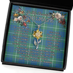 To My Beautiful Soulmate Sunflower Necklace In Your Eyes I Have Found My Home Clan Hamilton Hunting Ancient Tartan Jewelry For Girlfriend, Tartan Sunflower Pendant Necklace, Scottish Tartan Jewelry, valentine necklace, necklace girlfriend, necklace for wife, cute necklaces for girlfriend, jewelry for girlfriend, to my soulmate necklace, to my future wife necklace