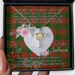Gift For My Beautiful Girlfriend Necklace Valentine Necklace Clan Menzie Tartan Cross Dancing Necklace Scottish Tartan Jewelry