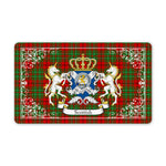 Doormat - Welcome Mat Scottish Cumming Modern Clan Badge Tartan Door Mat, Plaid Doormat