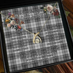 To My Beautiful Soulmate Necklace In Your Eyes I Have Found My Home Clan Douglas Grey Modern Tartan Wishbone Dancing Necklace