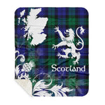 Sherpa Blanket - Tartan Blanket Thistle and Lion Scottish Clan Blackwatch Plaid Blanket, plaid sherpa blanket queen,purple sherpa blanket,queen sherpa blanket,queen size sherpa blanket,red sherpa blanket,scottish tartan blankets,sherpa blanket,sherpa christmas blanket