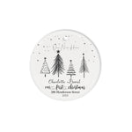 Scotstee Shop - Our First Christmas Circle Ornament Personalize Name Family Our New Home Minimalist Christmas Ceramic Ornament