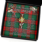 To My Beautiful Soulmate Sunflower Necklace In Your Eyes I Have Found My Home Clan Stewart Atholl Modern Tartan Jewelry For Girlfriend, Tartan Sunflower Pendant Necklace, Scottish Tartan Jewelry, valentine necklace, necklace girlfriend, necklace for wife, cute necklaces for girlfriend, jewelry for girlfriend, to my soulmate necklace, to my future wife necklace
