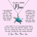 Gift For Caring Mom Form Son, To My Mom Necklace Gift For Mother's Day Sea Turtle Necklace