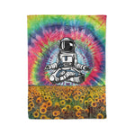 Scotstee Shop - Scotstee Shop Blanket Astronaut Yoga Space Meditation Tie Dye Hippie Fleece Blanket