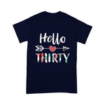 Womens Hello Thirty Happy 30th Birthday Gift Birthday Shirt - Scotstee Shop