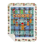Personalized Gift Tartan Plaid Blanket Clan Mitchell Ancient With Christmas Cookie Baking Crew Christmas Gift Sherpa Blanket, tartan sherpa blanket,buffalo plaid sherpa blanket,christmas sherpa blanket,Christmas Throw Blanket,green plaid sherpa blanket,green sherpa blanket