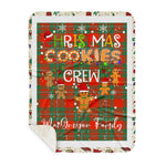 Personalized Gift Tartan Plaid Blanket Clan MacGregor Ancient With Christmas Cookie Baking Crew Christmas Gift Sherpa Blanket, tartan sherpa blanket,buffalo plaid sherpa blanket,christmas sherpa blanket,Christmas Throw Blanket,green plaid sherpa blanket,green sherpa blanket
