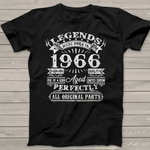 Scotstee Shop - 55 Years Old Gifts Legend Were Born In 1966 Birthday Shirt 55th Birthday Gift Shirt