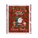 Personalized Gift Tartan Plaid Blanket Clan Dewar With Funny Santa Snowman Reindeer Merry Christmas Fleece Blanket, Home Living Room, Plaid Blanket, Tartan Blanket, Scottish Blanket, Buffalo fleece blanket, Christmas Blanket