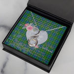 Rising Phoenix Necklace - Valentine Necklace Clan Johnston Tartan Gift for Girlfriend, Gift for My Wife Rising Phoenix Necklace