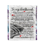 Scotstee Shop - Personalized Gift Letter Love Quote For Girlfriend Matching Hands Couple Gift Fleece Blanket