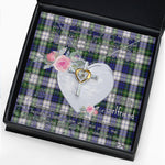 Gift For My Beautiful Girlfriend Necklace Valentine Necklace Clan Gordon Dress Modern Tartan Cross Dancing Necklace Scottish Tartan Jewelry