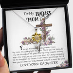 Sunflower Pendant Necklace - Mom Necklace Gift, To My Badass Mom Neckalce, Funny Gift For Mom On Mother's Day Necklace