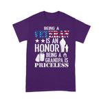 Scotstee Shop - Veteran Is An Honor Grandpa Is Priceless Patriotic 4th Of July Shirt
