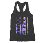 USA Flag Nurse Proud Shirt For Women Girls Love Nursing Day Women's Tank Top - Scotstee Shop